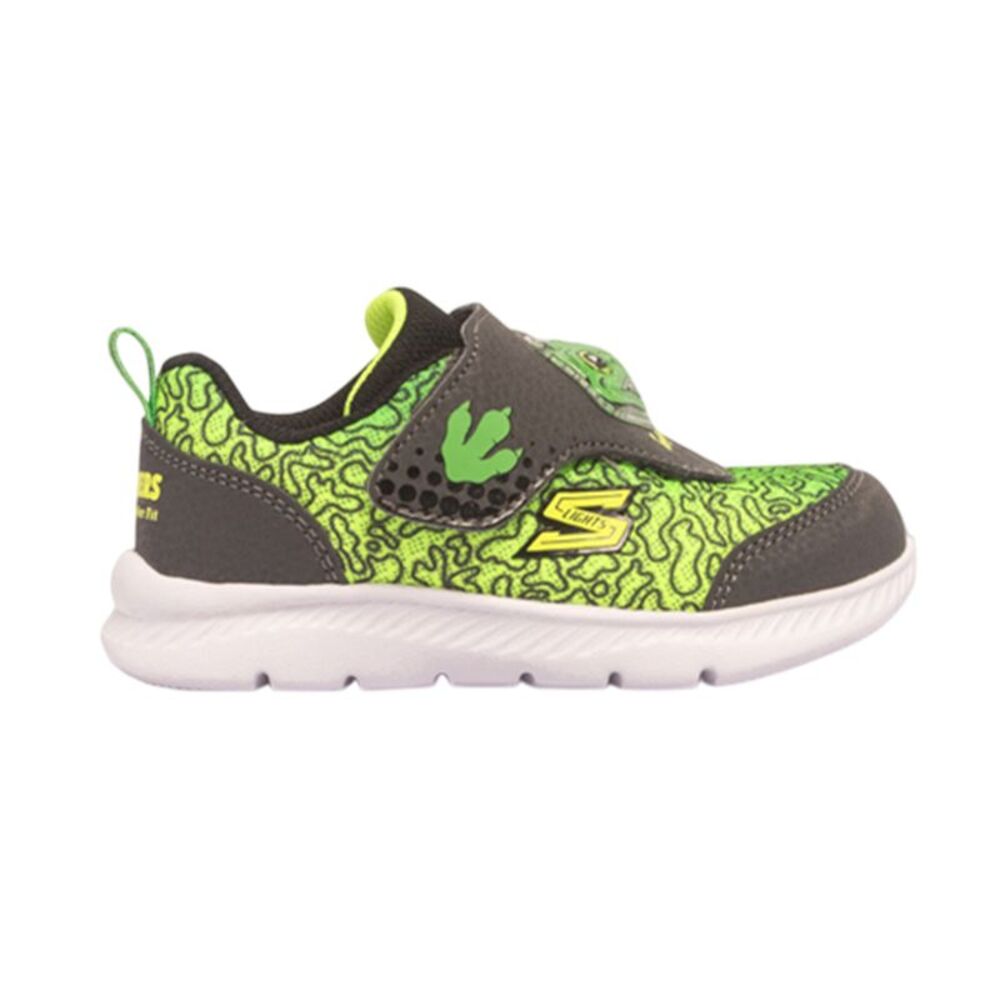 Skechers Childrens/Kids Dinosaur Light Up Sneakers / Charcoal/Lime